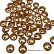 CzechMates Beige Bronze Picasso 2-Hole Lentil Beads 