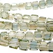 4mm Golden Glow Crystal Cube Beads 