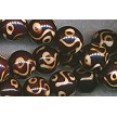 20mm Brown Tribal Swirl Round Acrylic Beads 