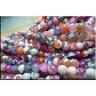 6mm Faceted Round Designer Mixed Color Fire Agate Beads 