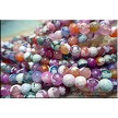 6mm Faceted Round Designer Mixed Color Fire Agate Beads 