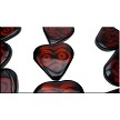 Tribal Boho Carnelian Heart Focal Bead, 28x30mm - Examples 