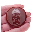 Large Carved Carnelian Buddha Pendant Bead 40mm Gautama Buddha Focal 