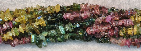 Fine Watermelon Tourmaline Chips 