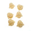 Small Ivory Laughing Buddha Beads, Budai Buddha Charm Beads 