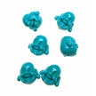 Small Turquoise Laughing Buddha Beads, Budai Buddha Charm Beads 