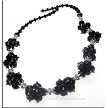 Designer Black Crystal Clusters Necklace Base 