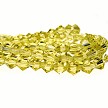 6mm YELLOW Bicone Crystal Beads 