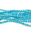 Aquamarine with Aura Finish 8mm Rondelle Crystal Beads 