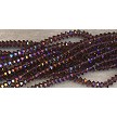 6mm Amethyst AB Half Bicone Crystal Beads 