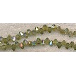6x7mm Periodot AB Bicone Briolette Beads 