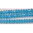 Aquamarine AB 4mm Rondelle Crystal Beads 