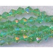 6mm Seafoam Green AB Bicone Crystal Beads 