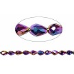 Metallic Volcano Faceted Teardrop Crystal Beads 