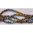 Copper Silver and Gold 3mm Round Crystal Beads 
