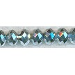 Metallic Bright Silver 12mm Rondelle Crystal Beads 