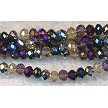 Designer Mixed Steampunk Metallics 4mm Rondelle Crystal Beads 