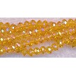 Canary Yellow 4mm Rondelle Crystal Beads 