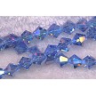 8mm Light Sapphire AB Bicone Beads 