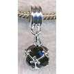 Black Crystal Drop Pendant 