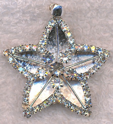 Silver Plated Crystal Star Pendant 