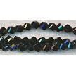 6mm Black Helix Crystal Beads by the Strand 