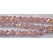 6mm Light Rose AB Helix Crystal Beads by the Strand 