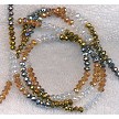 Metallic Gold and Silver Designer Mix 4mm Rondelle Crystal Beads 