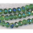 Olivine with Blue AB 12mm Rondelle Crystal Beads 