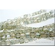 4mm Golden Glow Crystal Cube Beads 