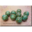 Mosaic Turquoise Round Beads, 18mm 