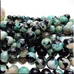 10mm Faceted Round Green Fire Agate Beads 