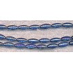 Blue AB Smooth Rice Glass Beads, 12x6mm 