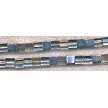 6mm Half Silver Glass Square Beads 