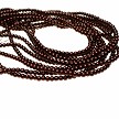 4mm Glass Pearl Round Beads Metallic DARK BRONZE Glass Pearls 