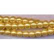 4mm Mustard Glass Pearls 