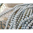 8mm Silver Glass Pearl Beads 