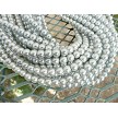8mm Silver Glass Pearls 