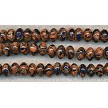 10mm Rondelle Black Flecked Goldstone Beads 