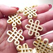 White Turquoise Magnesite Celtic Knot Beads 29x24mm Gemstone Beads 
