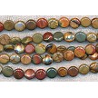 10mm Coin Red Creek Jasper Beads 