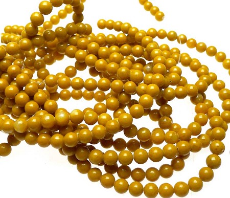 6mm Round Yellow Jasper Beads 