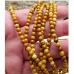 4mm Round Natural Yellow Jasper Beads - Honey Jasper 