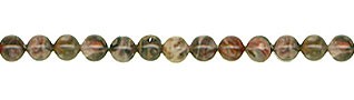4mm Round Leopardskin Jasper Beads 