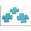 45mm Large Turquoise Cross Pendant Beads 