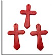 45x30mm Red Magnesite Cross Pendants 