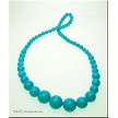 Graduated Turquoise Magnesite Necklace Beads 