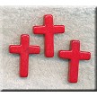 Stone Cross Pendant Bead, 30x22mm 