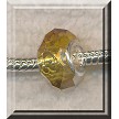 Golden Topaz Faceted Crystal Big Hole Beads 