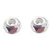 14mm Metallic Silver Crystal Big Hole Beads 